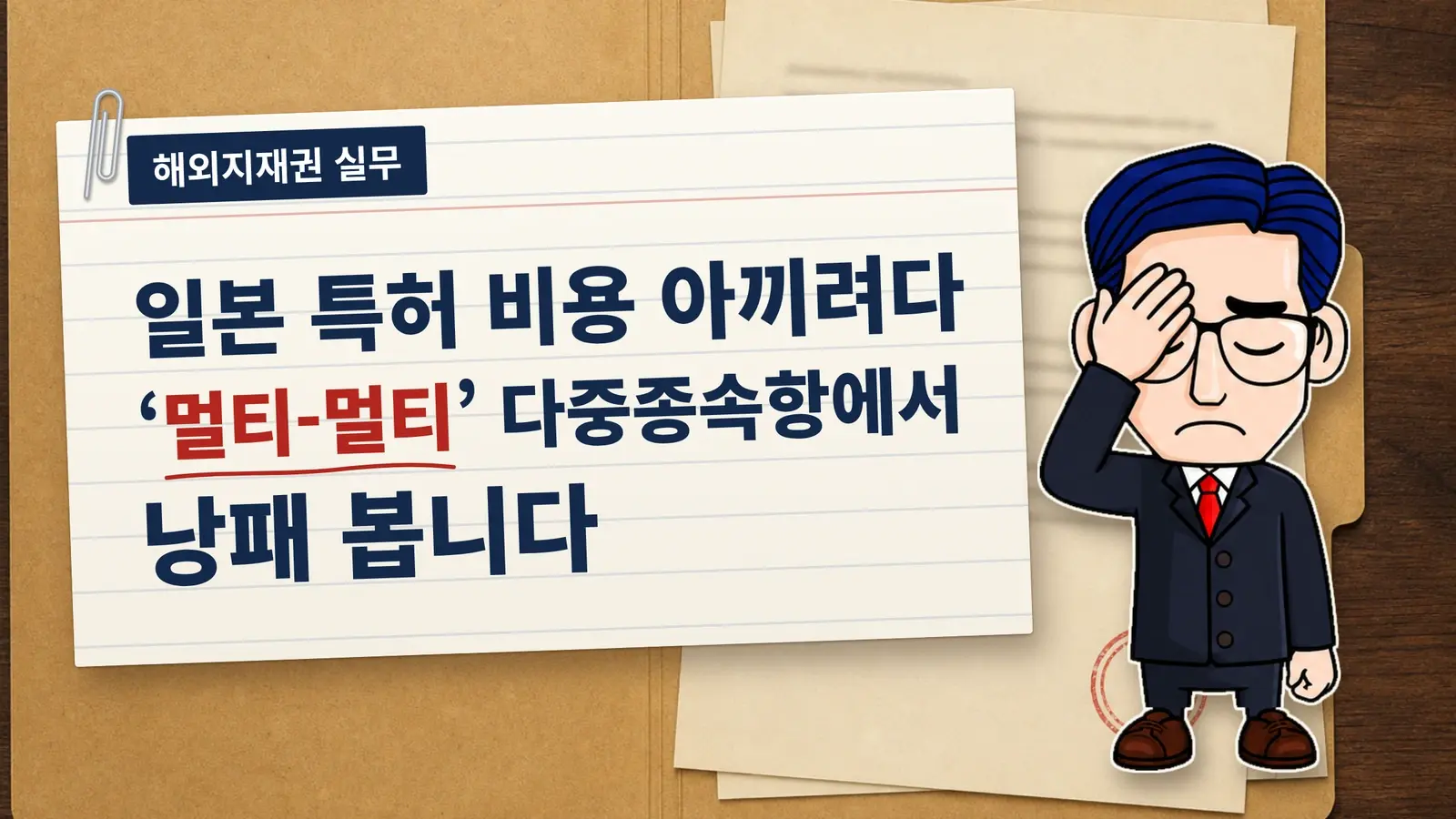일본 특허 비용 아끼려다 ‘멀티-멀티’ 다중종속항에서 낭패 봅니다