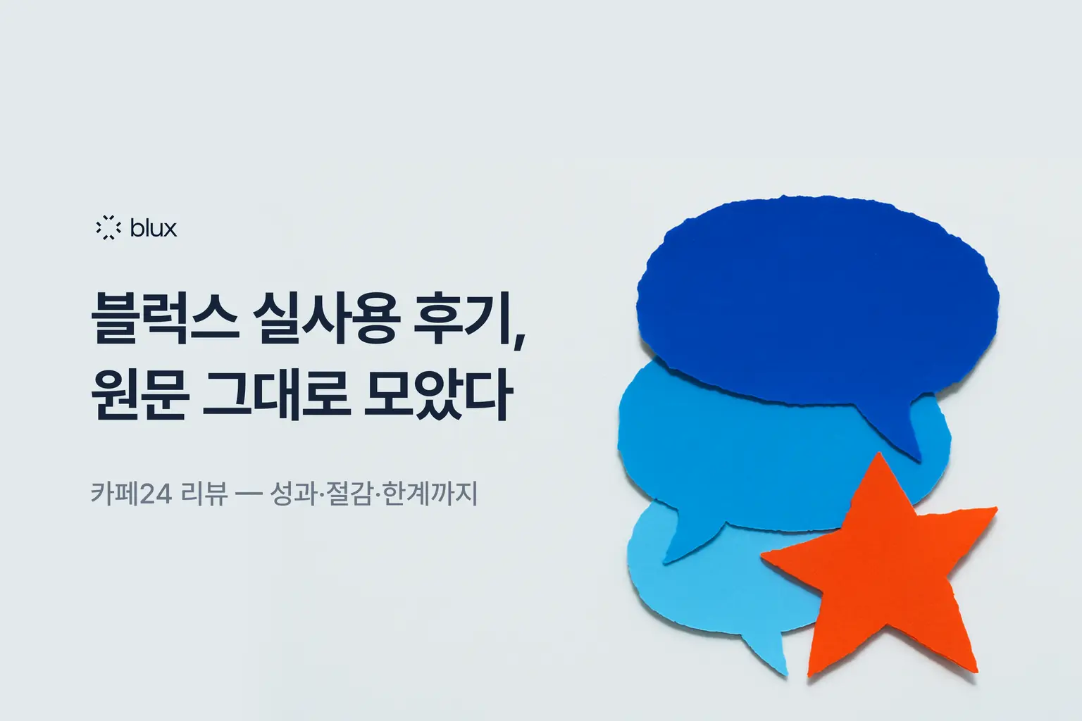 블럭스 후기 모음 — 실사용 리뷰로 본 Blux