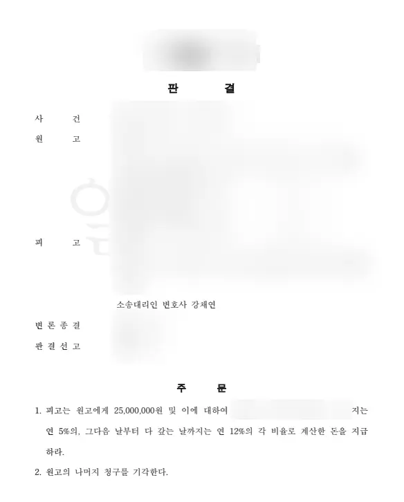 [성공사례]상간소송 위자료 5,000만 원 청구 소장, '2,500만 원' 감액시킨 비결은?