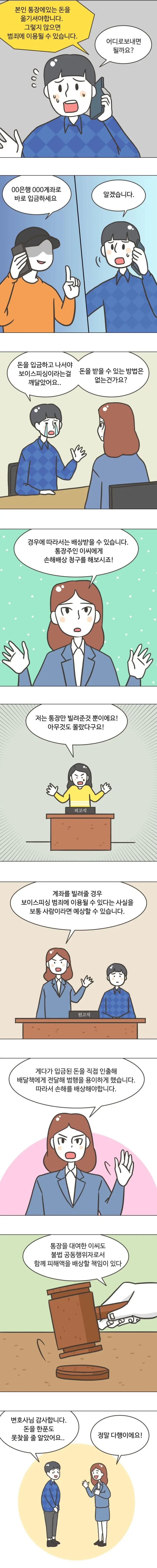 32화 [보이스 피싱으로 돈 송금했을때, 통장 주인한테 손해배상②]