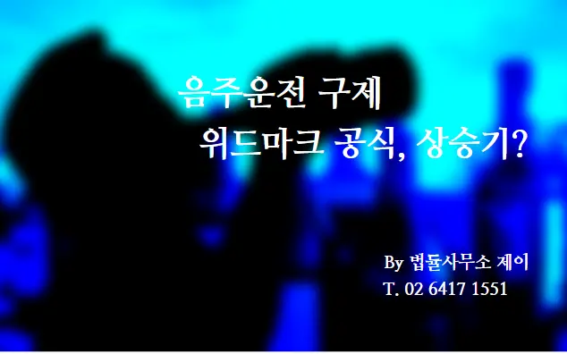 [음주운전변호사] 판사도 주장하는 음주운전 구제, 위드마크 상승기