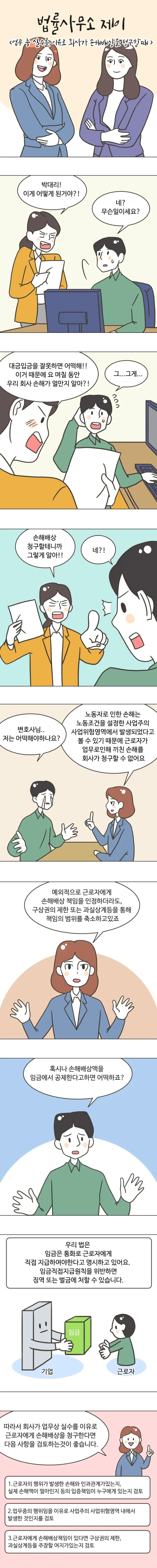 31화 [업무 중 실수를 이유로 회사가 손해배상을 청구할 때]