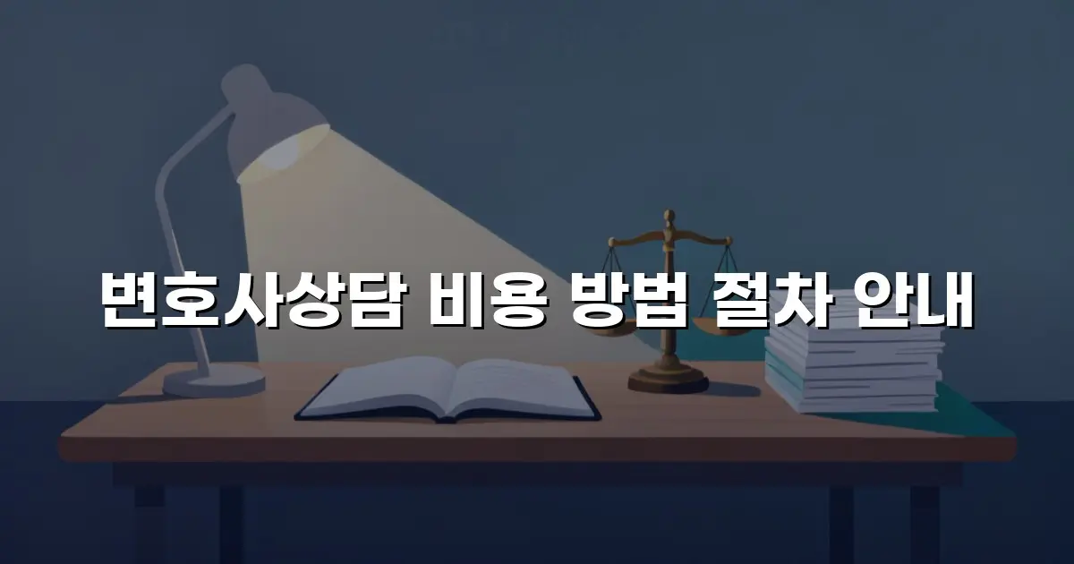 변호사상담 비용 방법 절차 안내