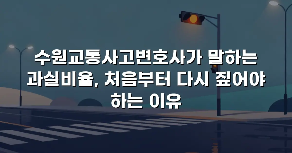 수원교통사고변호사가 말하는 과실비율, 처음부터 다시 짚어야 하는 이유
