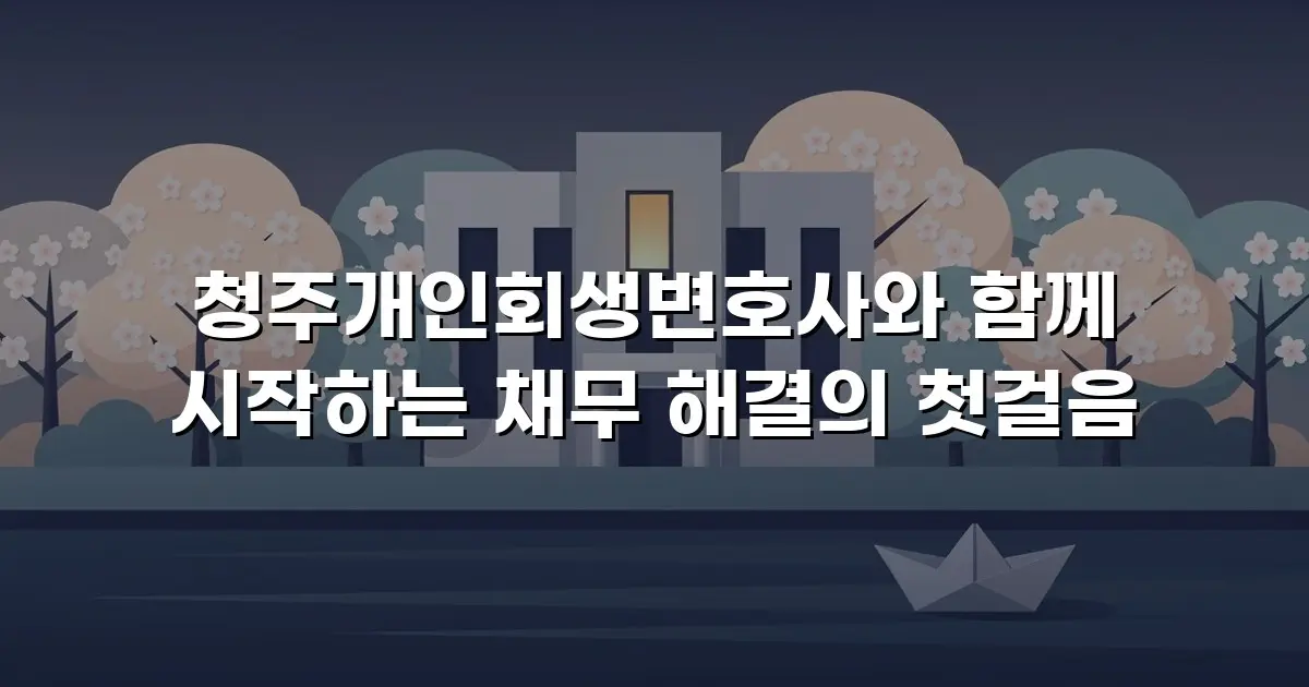 청주개인회생변호사와 함께 시작하는 채무 해결의 첫걸음