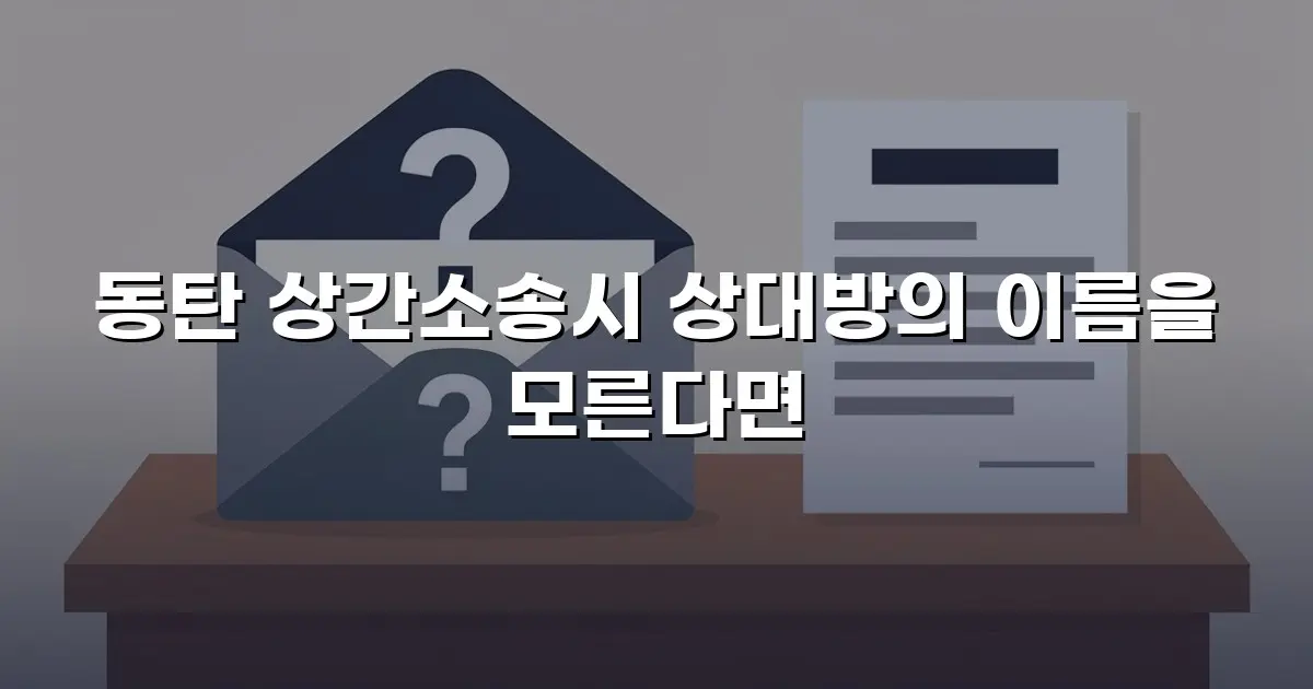 동탄 상간소송시 상대방의 이름을 모른다면