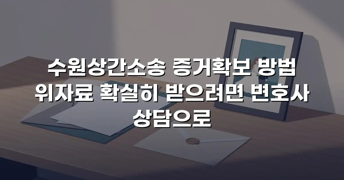 수원상간소송 증거확보 방법 위자료 확실히 받으려면 변호사 상담으로