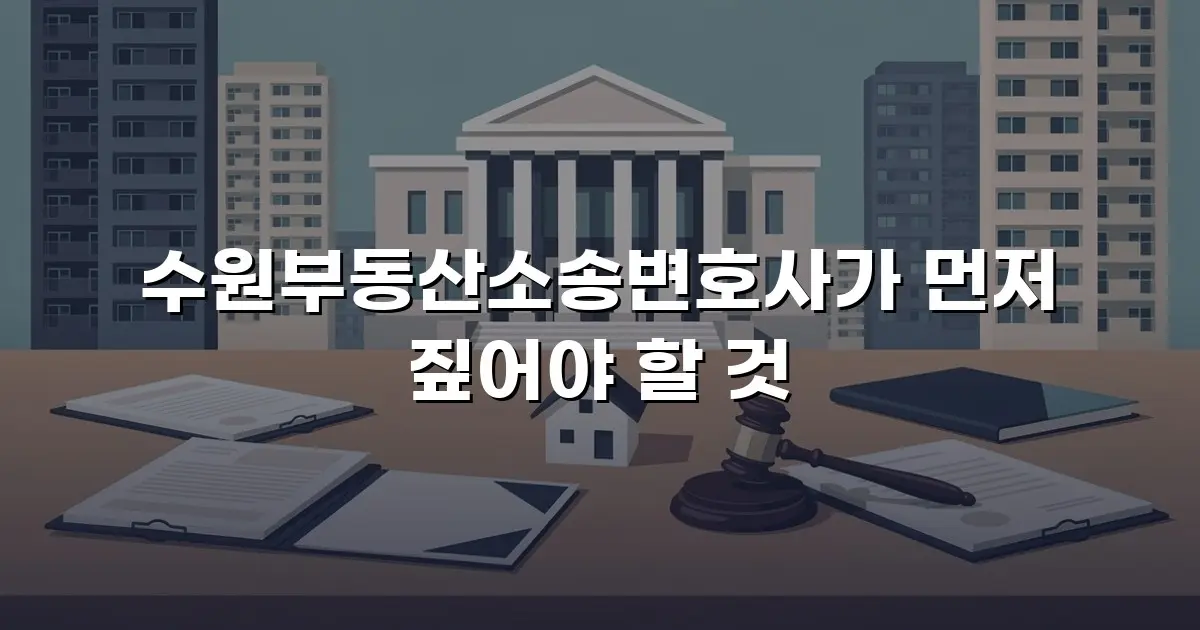 수원부동산소송변호사가 먼저 짚어야 할 것