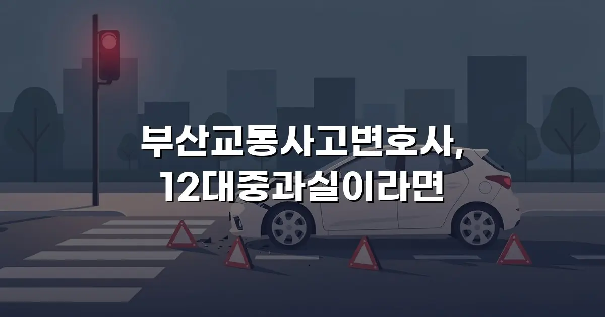 부산교통사고변호사, 12대중과실이라면