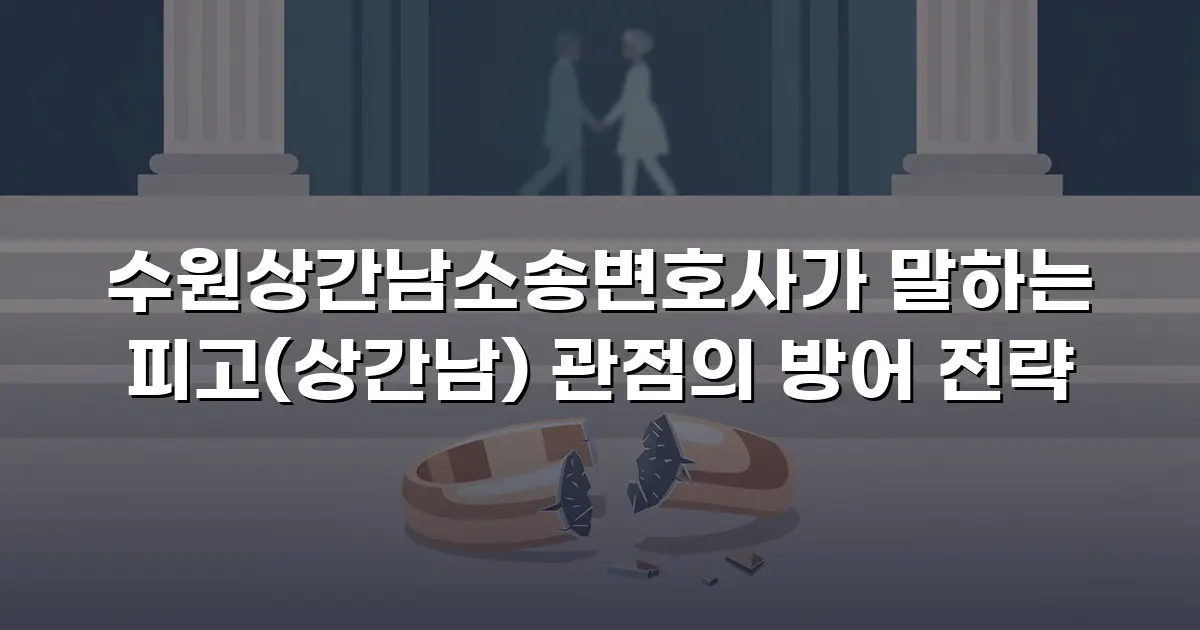 수원상간남소송변호사가 말하는 피고(상간남) 관점의 방어 전략