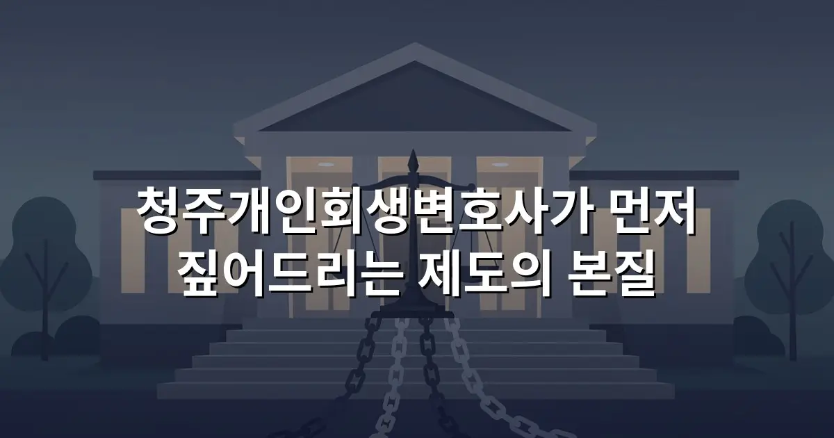 청주개인회생변호사가 먼저 짚어드리는 제도의 본질