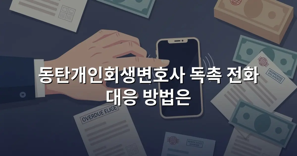 동탄개인회생변호사 독촉 전화 대응 방법은