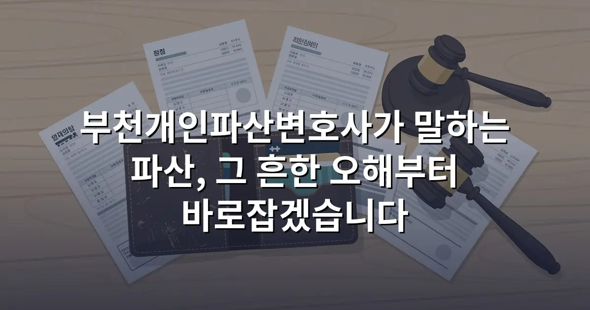 부천개인파산변호사가 말하는 파산, 그 흔한 오해부터 바로잡겠습니다