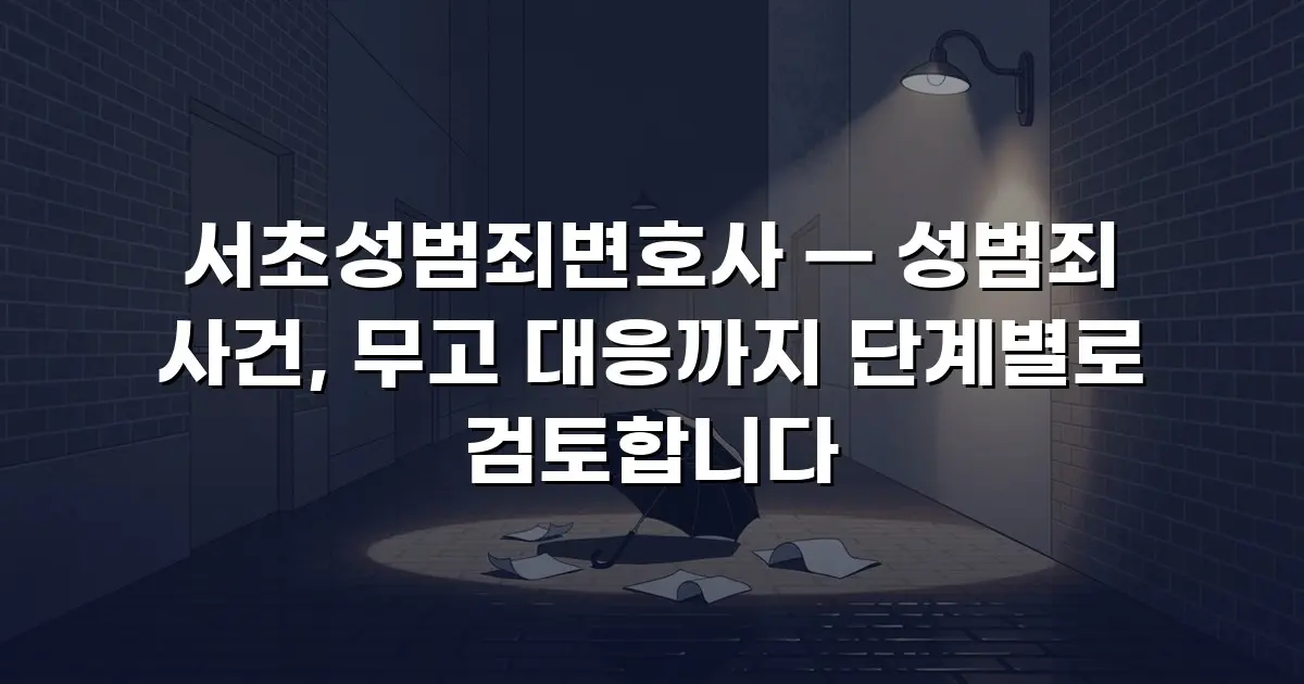서초성범죄변호사 — 성범죄 사건, 무고 대응까지 단계별로 검토합니다