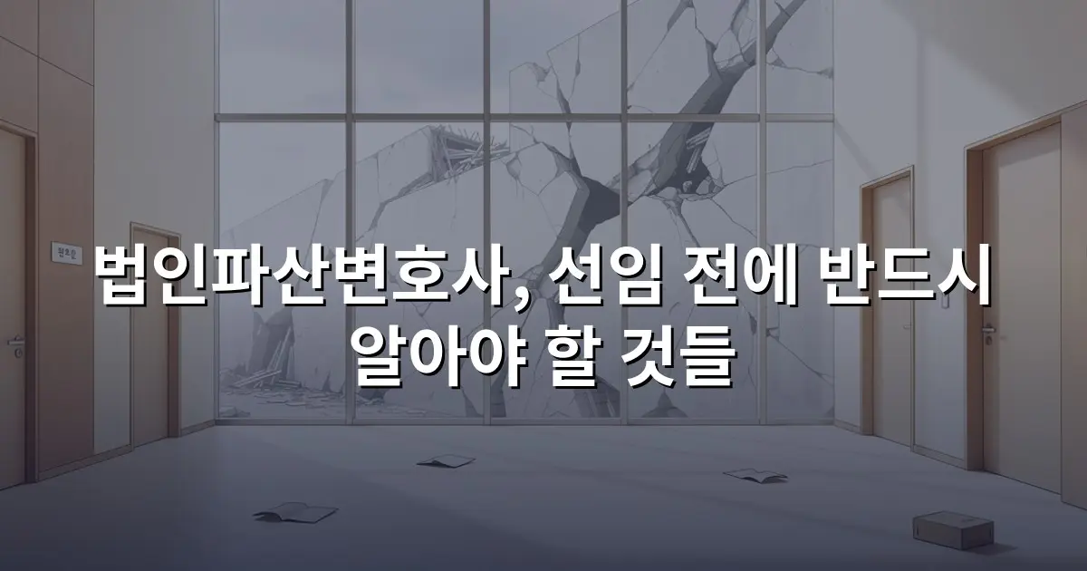 법인파산변호사, 선임 전에 반드시 알아야 할 것들