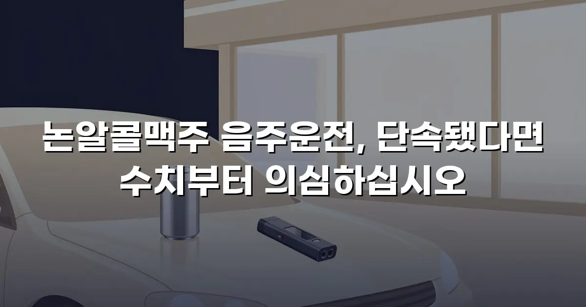 논알콜맥주 음주운전, 단속됐다면 수치부터 의심하십시오