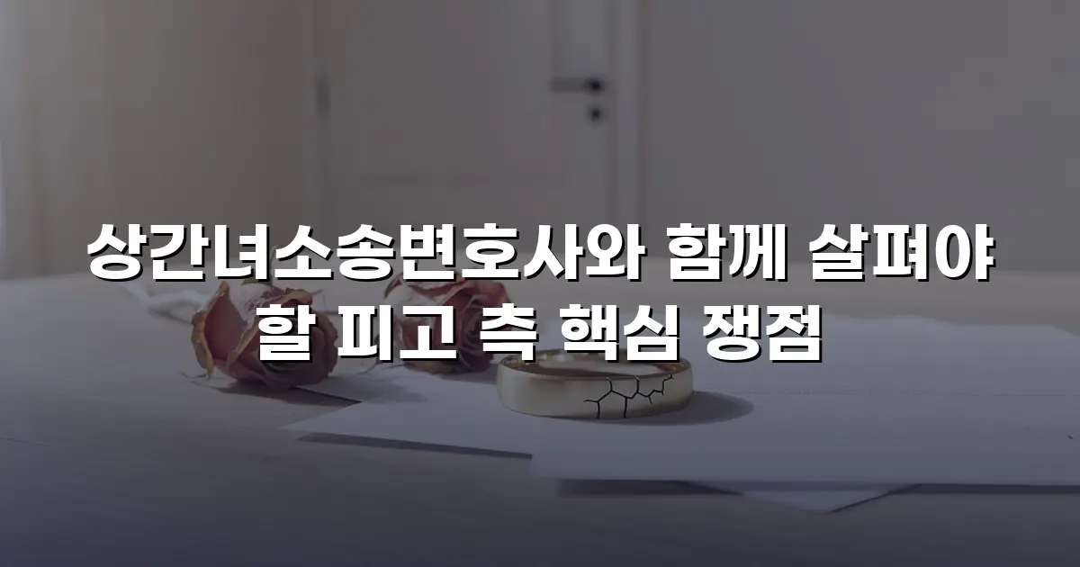 상간녀소송변호사와 함께 살펴야 할 피고 측 핵심 쟁점