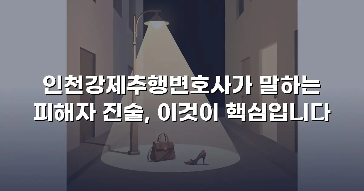 인천강제추행변호사가 말하는 피해자 진술, 이것이 핵심입니다