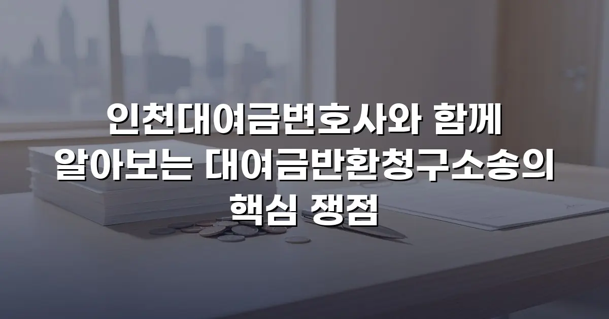인천대여금변호사와 함께 알아보는 대여금반환청구소송의 핵심 쟁점