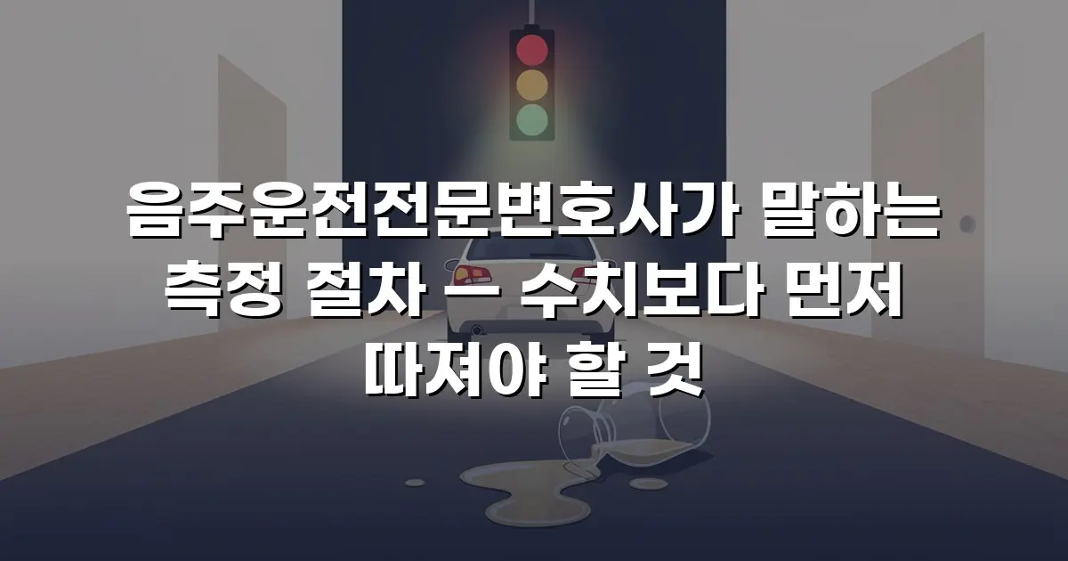 음주운전전문변호사가 말하는 측정 절차 — 수치보다 먼저 따져야 할 것