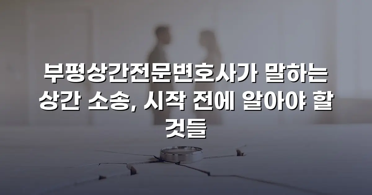 부평상간전문변호사가 말하는 상간 소송, 시작 전에 알아야 할 것들