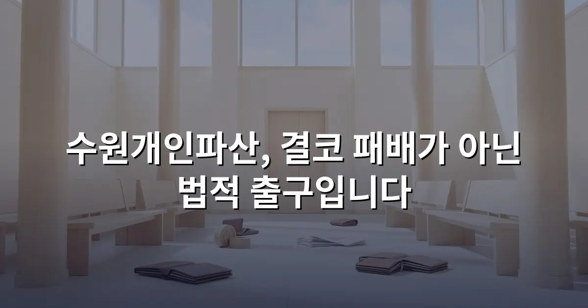 수원개인파산, 결코 패배가 아닌 법적 출구입니다