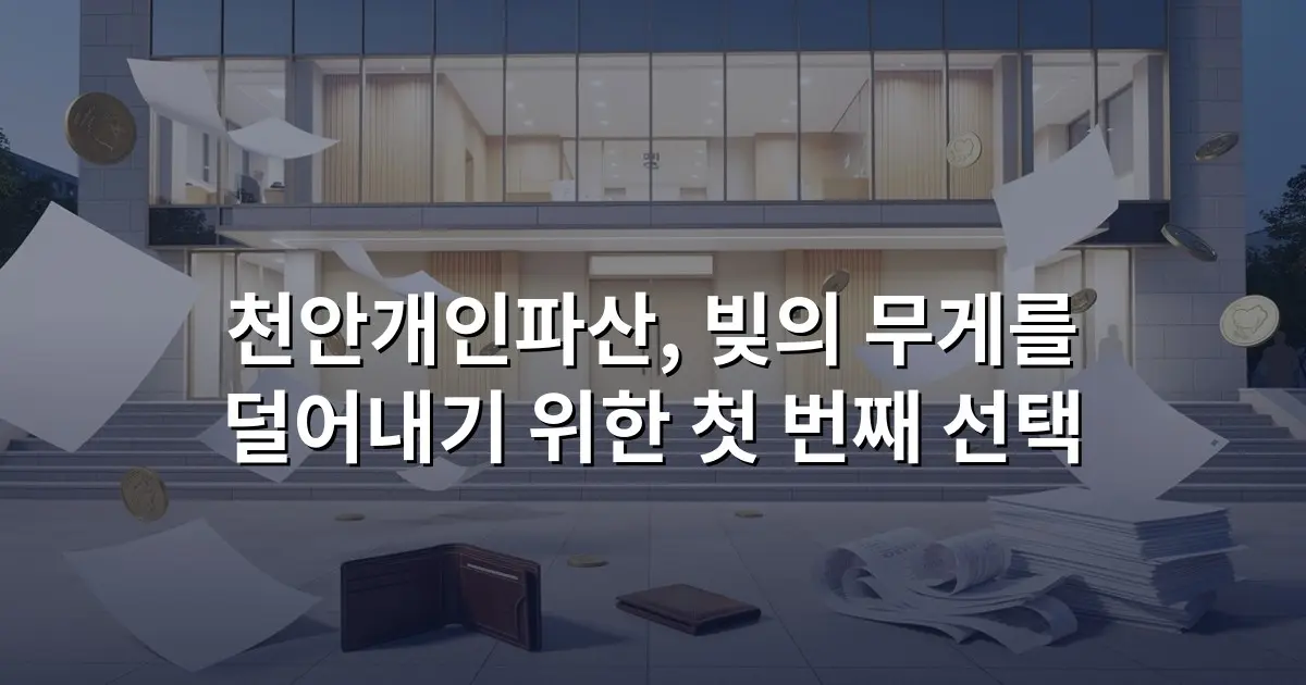 천안개인파산, 빚의 무게를 덜어내기 위한 첫 번째 선택