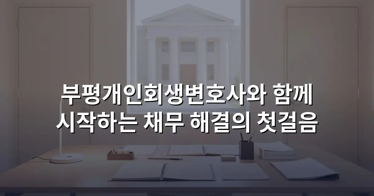 부평개인회생변호사와 함께 시작하는 채무 해결의 첫걸음
