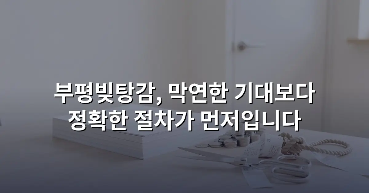 부평빚탕감, 막연한 기대보다 정확한 절차가 먼저입니다