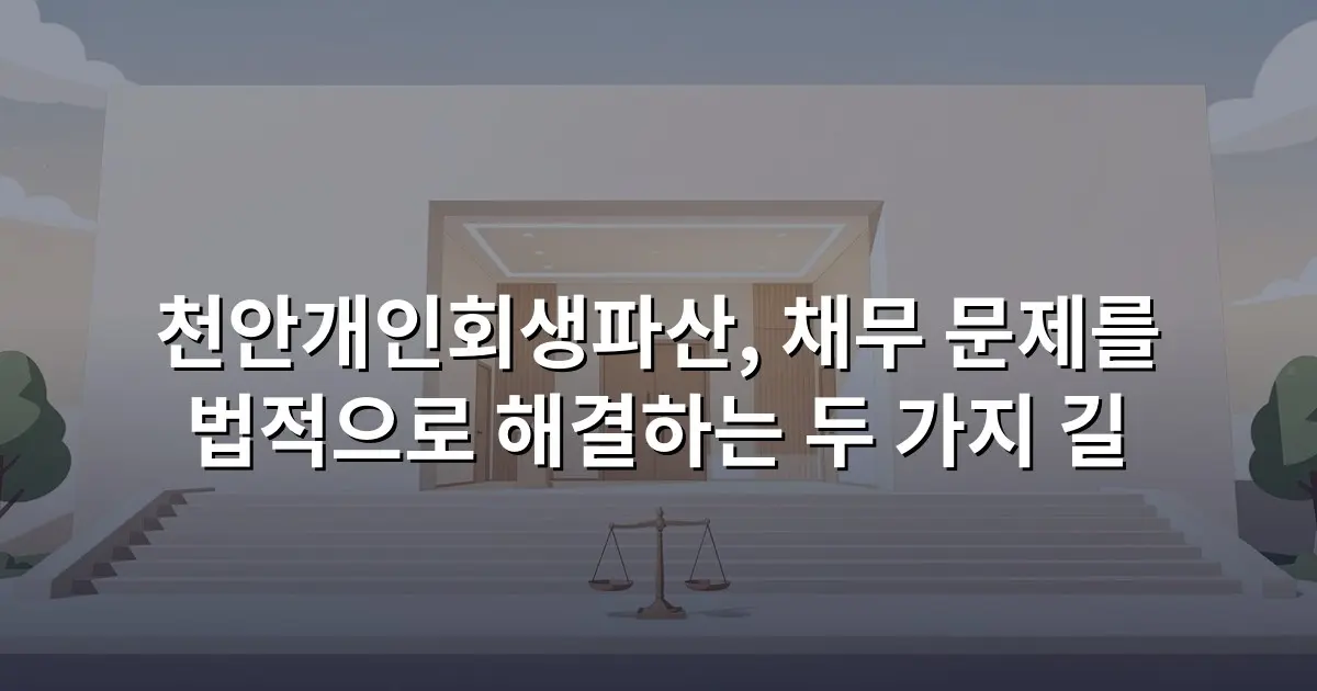 천안개인회생파산, 채무 문제를 법적으로 해결하는 두 가지 길
