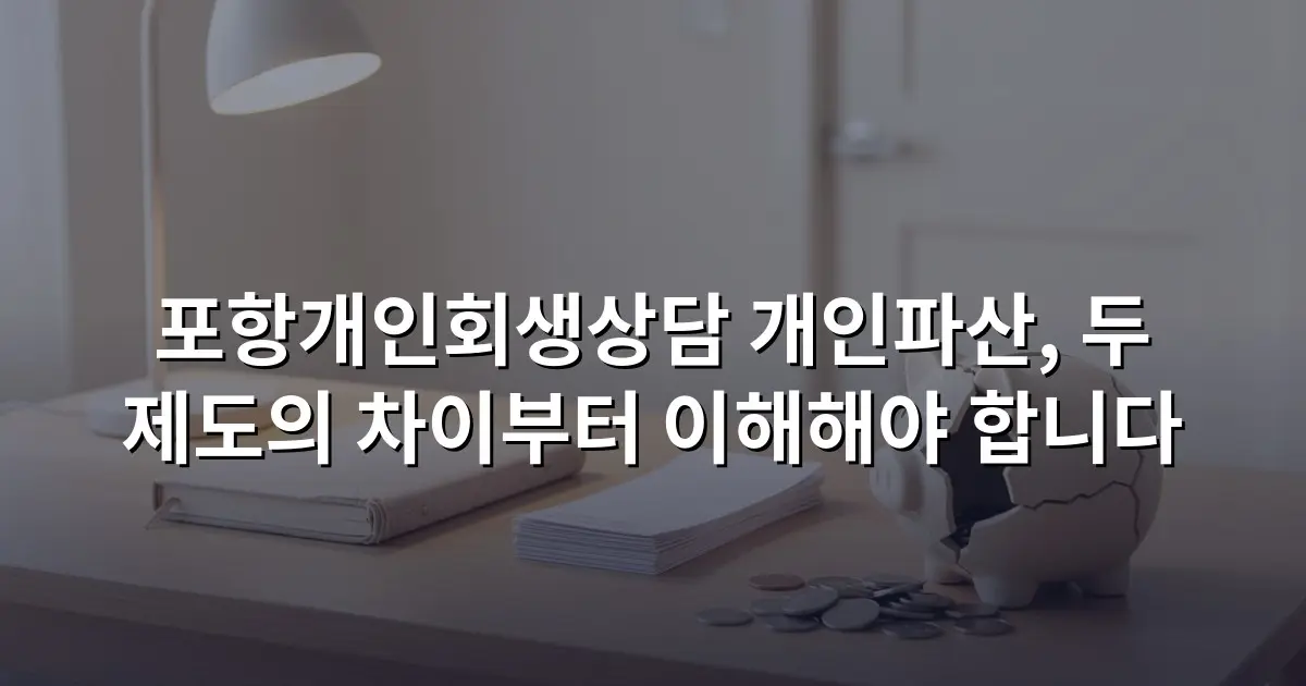 포항개인회생상담 개인파산, 두 제도의 차이부터 이해해야 합니다