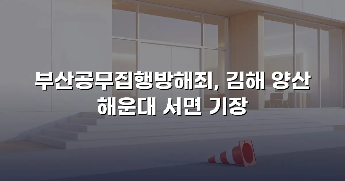 부산공무집행방해죄, 김해 양산 해운대 서면 기장