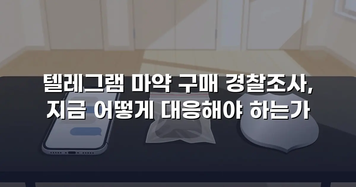 텔레그램 마약 구매 경찰조사, 지금 어떻게 대응해야 하는가