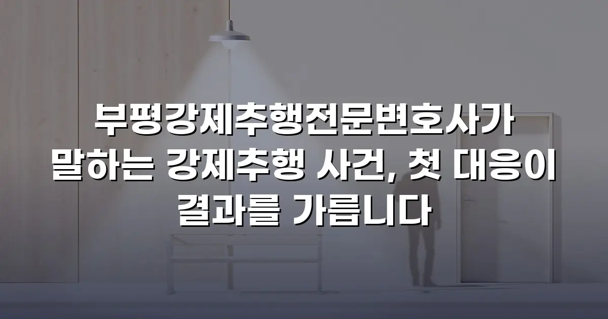 부평강제추행전문변호사가 말하는 강제추행 사건, 첫 대응이 결과를 가릅니다