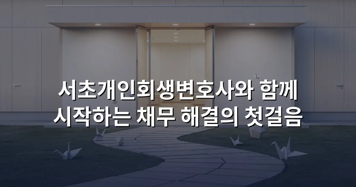 서초개인회생변호사와 함께 시작하는 채무 해결의 첫걸음