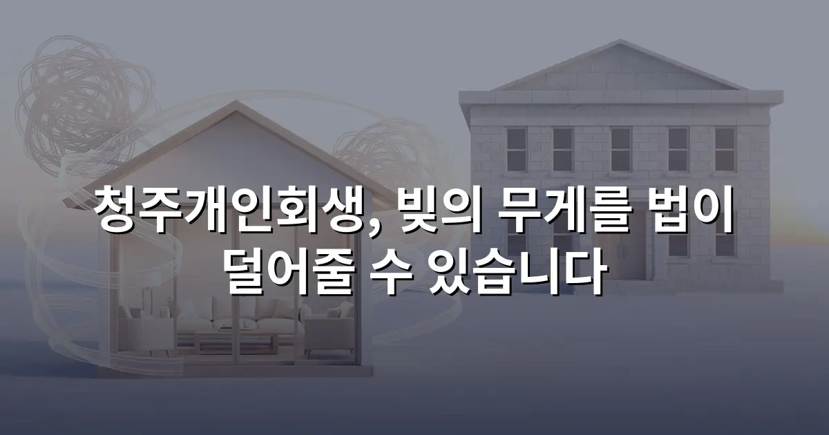 청주개인회생, 빚의 무게를 법이 덜어줄 수 있습니다