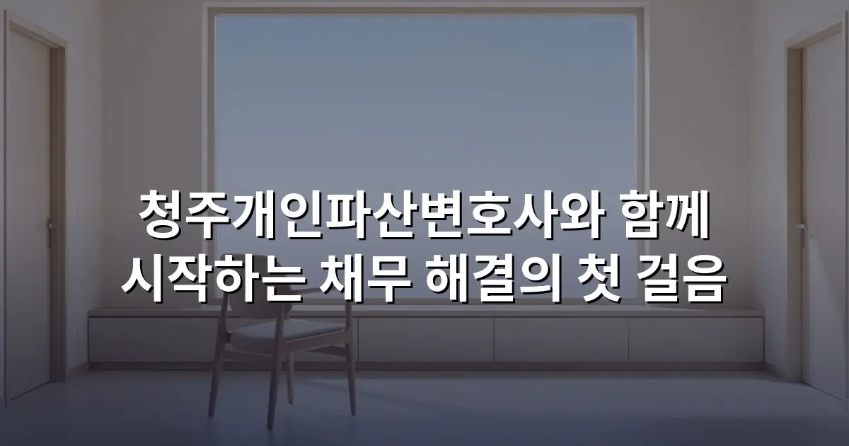 청주개인파산변호사와 함께 시작하는 채무 해결의 첫 걸음