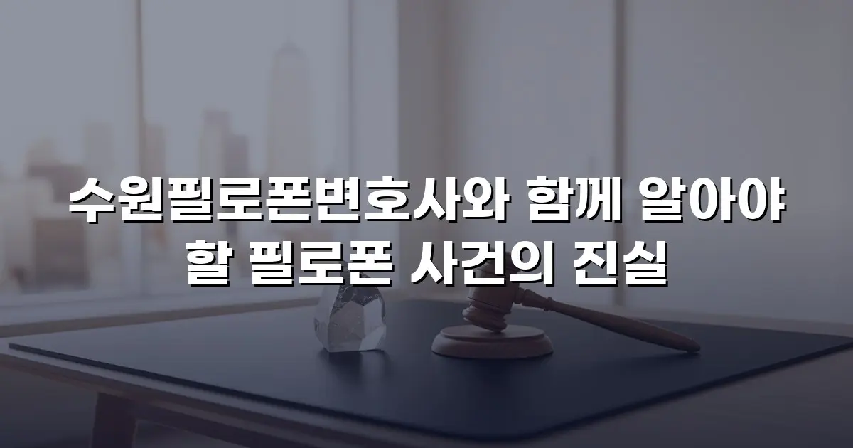 수원필로폰변호사와 함께 알아야 할 필로폰 사건의 진실