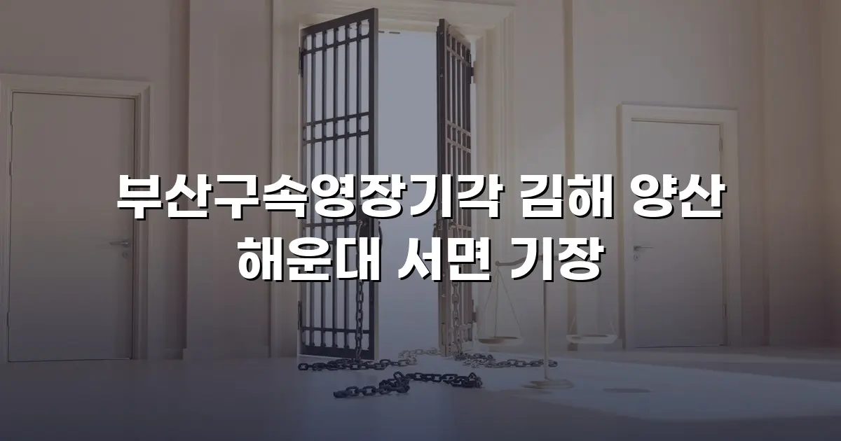 부산구속영장기각 김해 양산 해운대 서면 기장