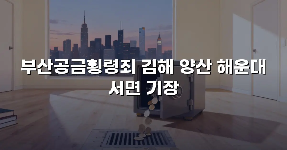 부산공금횡령죄 김해 양산 해운대 서면 기장