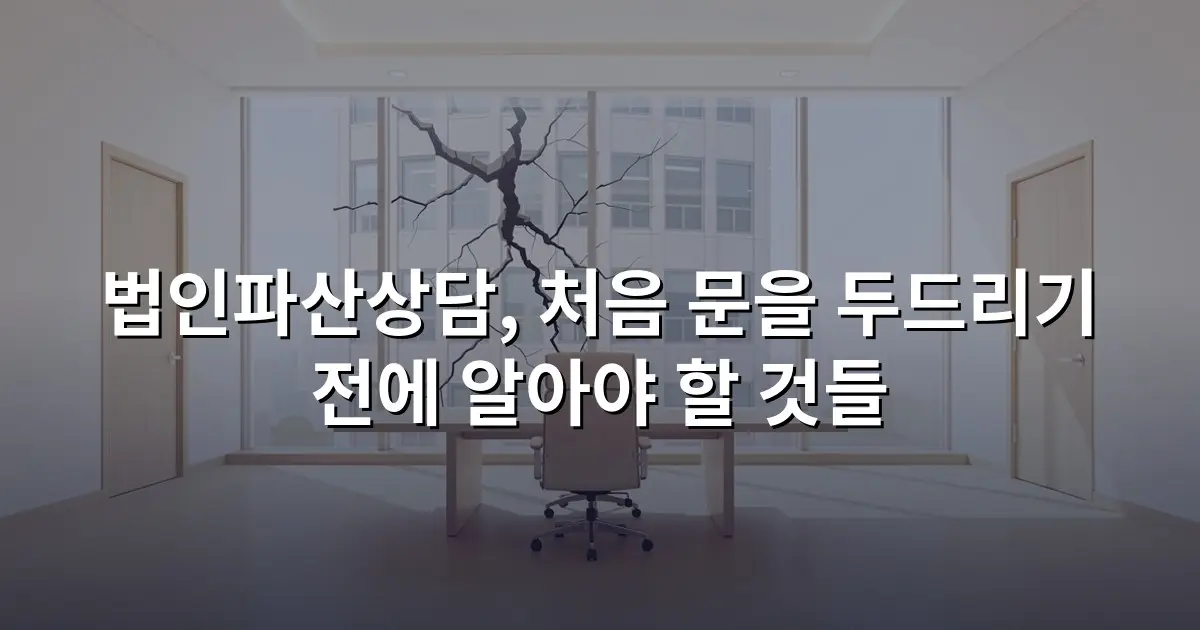 법인파산상담, 처음 문을 두드리기 전에 알아야 할 것들