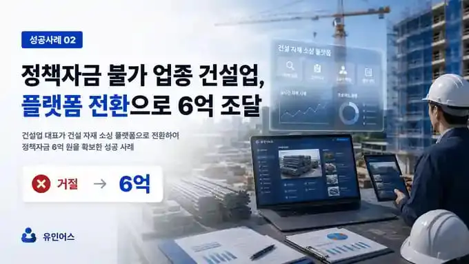 건설업 정책자금 6억 조달 사례 - 지원 불가 업종에서 승인까지