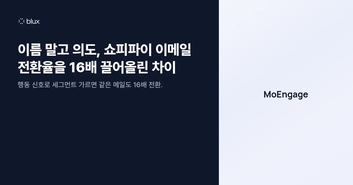 이름 말고 의도, 쇼피파이 이메일 전환율을 16배 끌어올린 차이