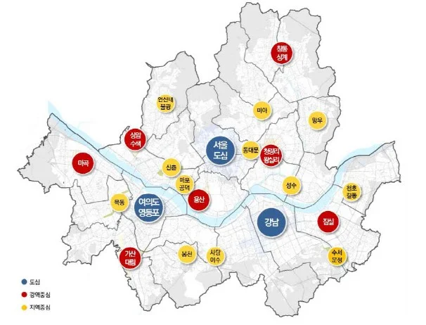 서울시 중심지 체계