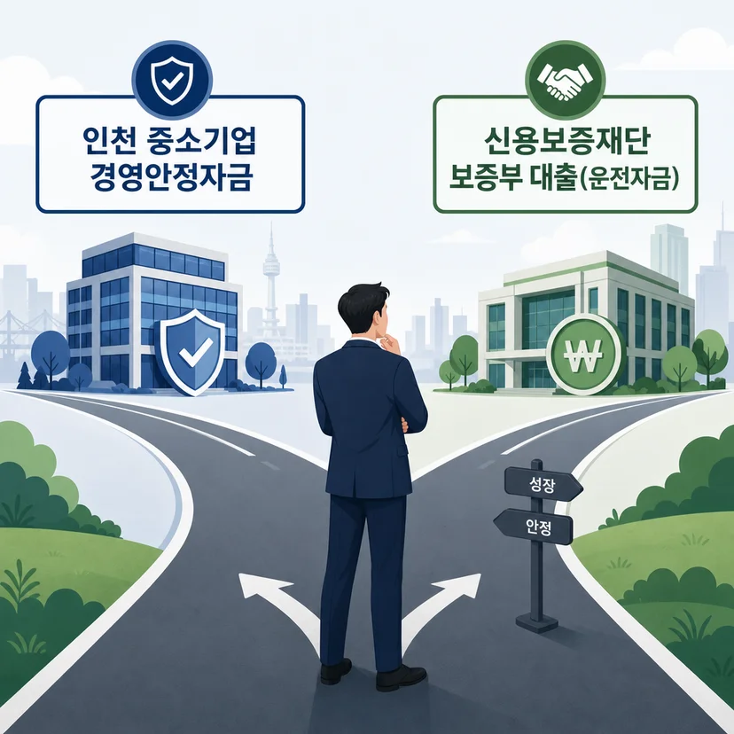 인천 소상공인 경영안정자금 vs 신용보증기금 운전자금 선택기준