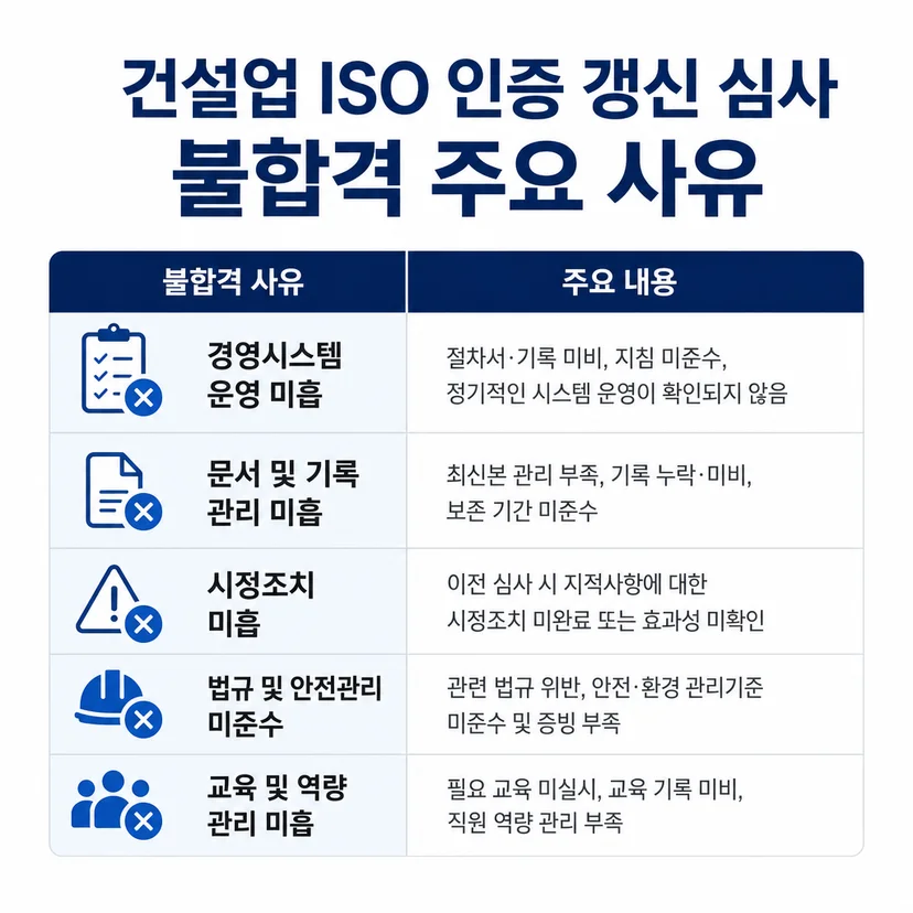 ISO 인증 갱신 심사