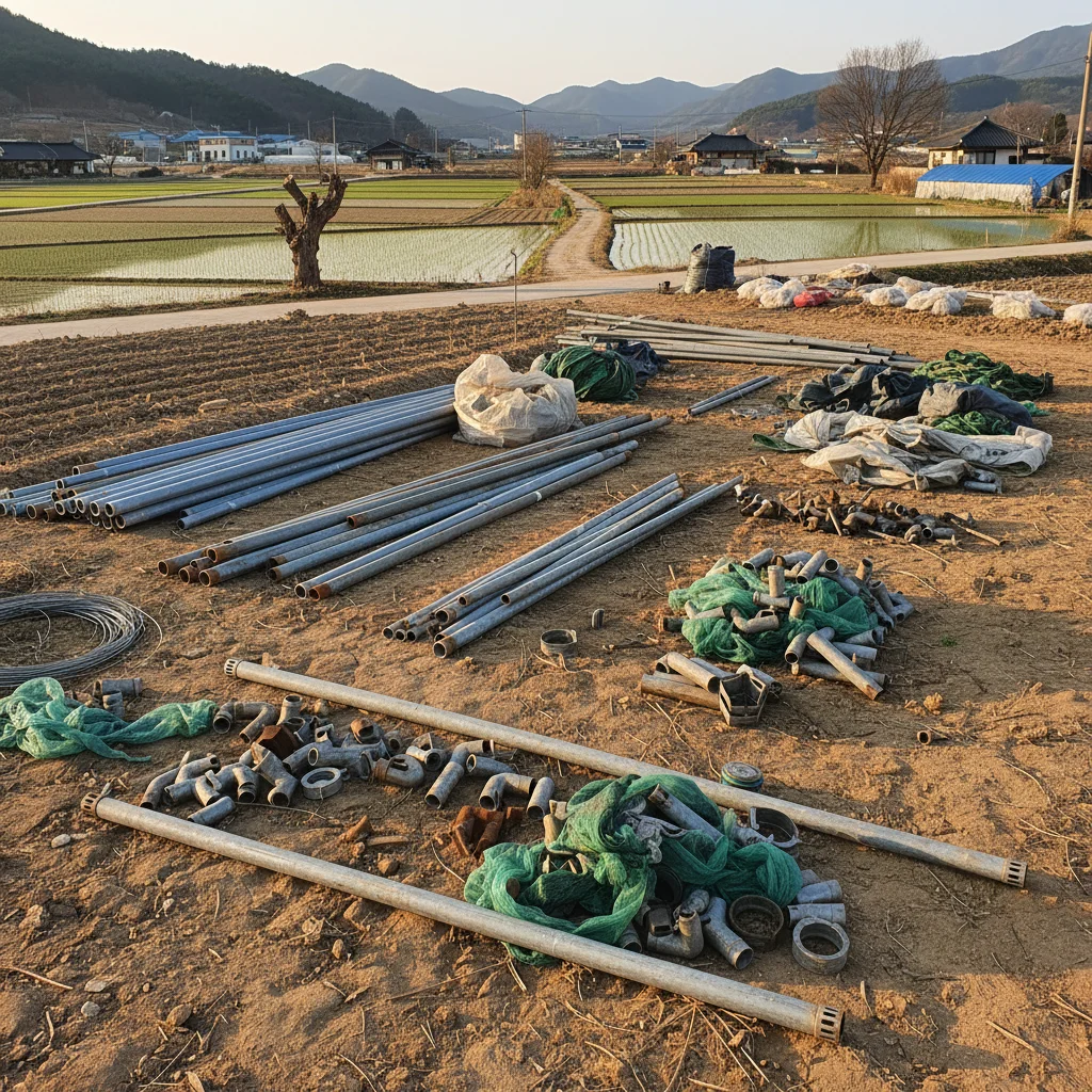 비닐하우스설치비용 - 중고 자재 활용으로 비용 절감