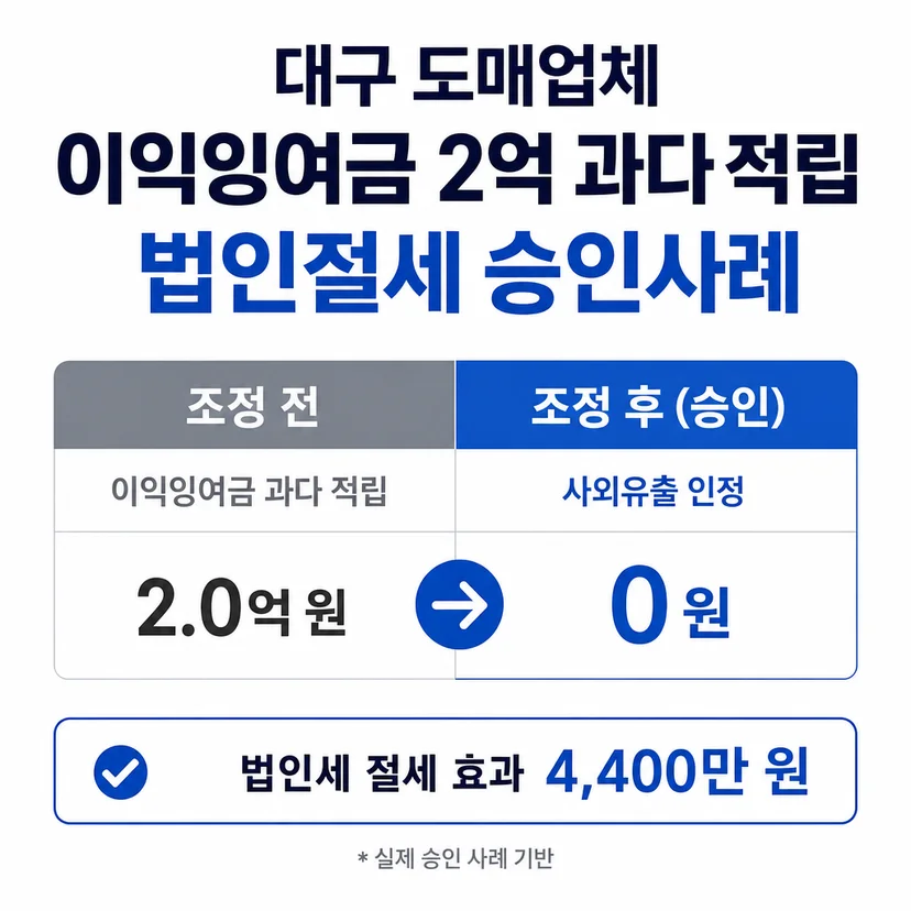 법인 절세 승인사례