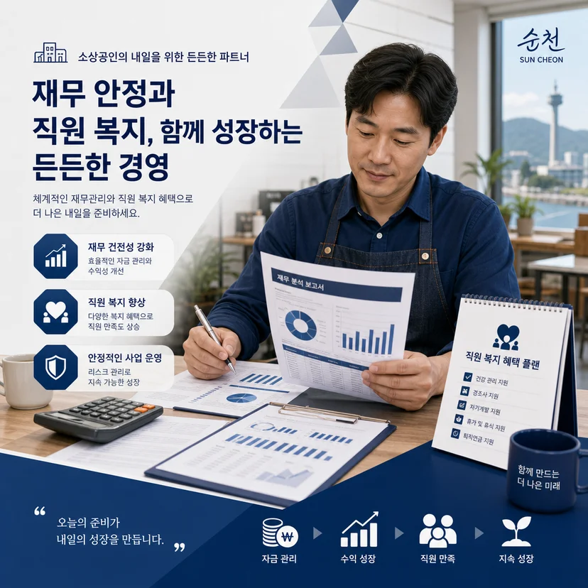 순천소상공인사내근로복지기금신청조건과운영비지원금계산방법
