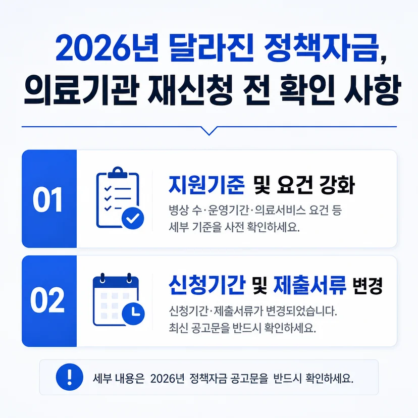 정책자금 2026 정책 변경